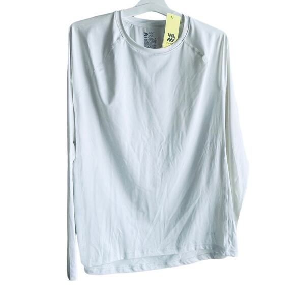 NEW Mens Athletic Fit TEE XXL Long Sleeve T Shirt White Activewear Top UPF50 NWT - Picture 2 of 8